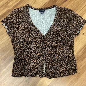 Cheetah print crop top
